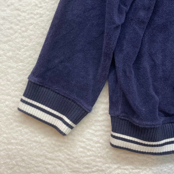 Vintage Reebok Hoodie Womens Large Blue Detroit Pistons Crop Velour 90s Retro - Picture 8 of 13